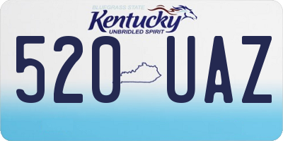 KY license plate 520UAZ