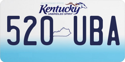 KY license plate 520UBA