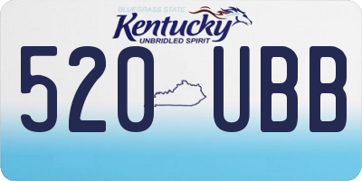 KY license plate 520UBB