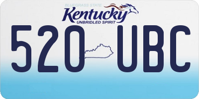 KY license plate 520UBC