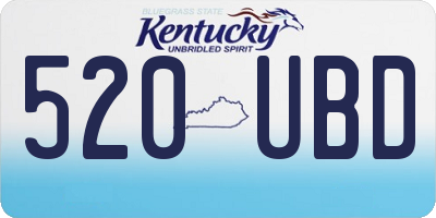 KY license plate 520UBD