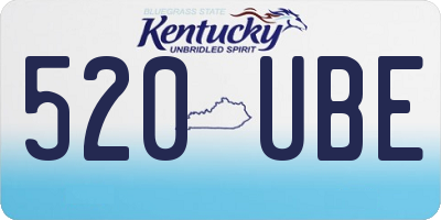 KY license plate 520UBE