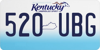 KY license plate 520UBG