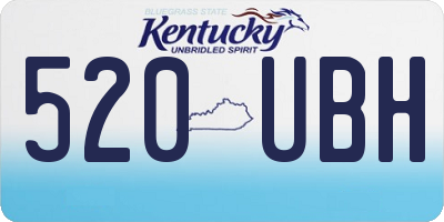 KY license plate 520UBH