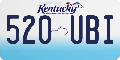 KY license plate 520UBI