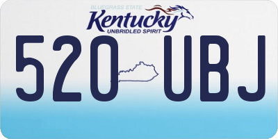 KY license plate 520UBJ