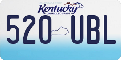 KY license plate 520UBL