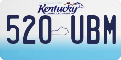 KY license plate 520UBM