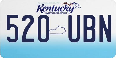KY license plate 520UBN