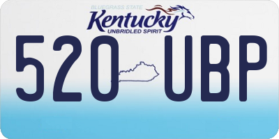 KY license plate 520UBP