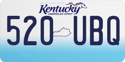 KY license plate 520UBQ