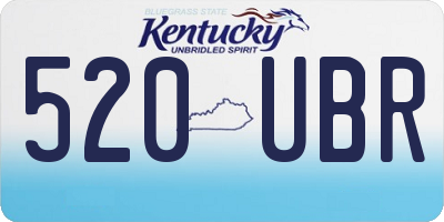 KY license plate 520UBR