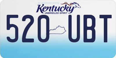 KY license plate 520UBT
