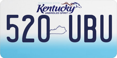 KY license plate 520UBU