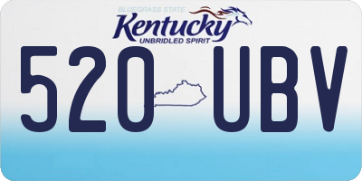 KY license plate 520UBV