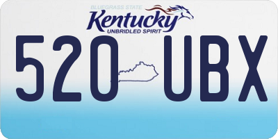 KY license plate 520UBX