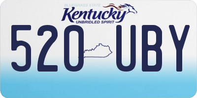 KY license plate 520UBY