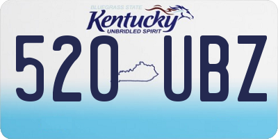KY license plate 520UBZ