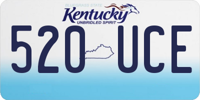KY license plate 520UCE