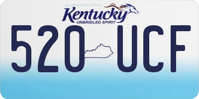 KY license plate 520UCF