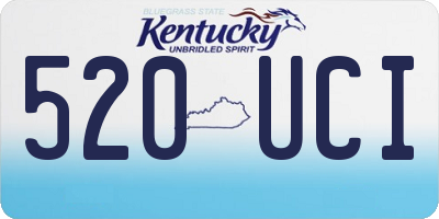 KY license plate 520UCI