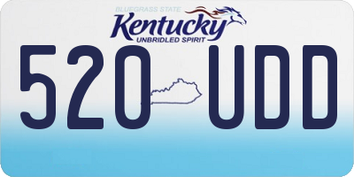 KY license plate 520UDD