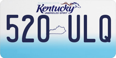 KY license plate 520ULQ