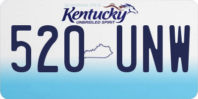 KY license plate 520UNW