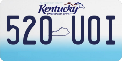 KY license plate 520UOI