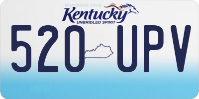 KY license plate 520UPV