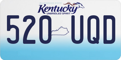 KY license plate 520UQD