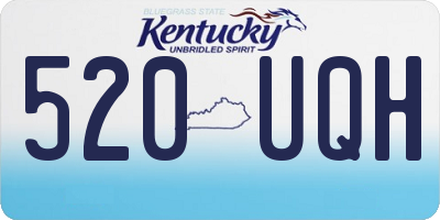 KY license plate 520UQH