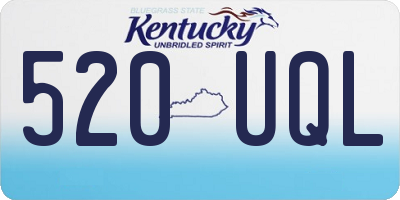 KY license plate 520UQL