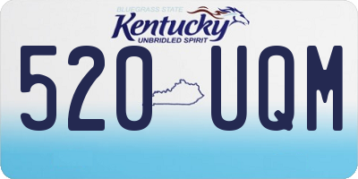KY license plate 520UQM