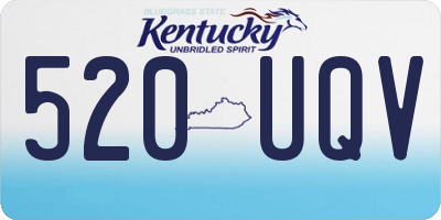KY license plate 520UQV