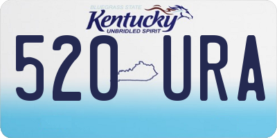 KY license plate 520URA