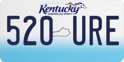 KY license plate 520URE
