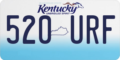 KY license plate 520URF