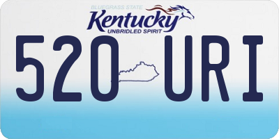 KY license plate 520URI