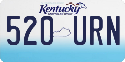 KY license plate 520URN
