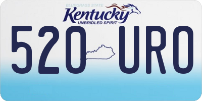 KY license plate 520URO