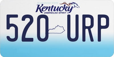 KY license plate 520URP