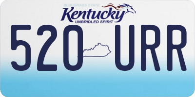 KY license plate 520URR