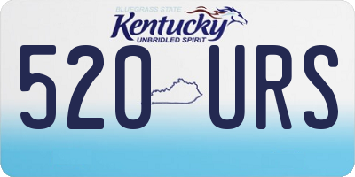KY license plate 520URS