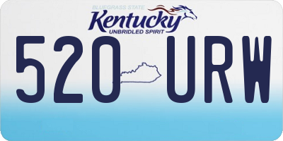 KY license plate 520URW