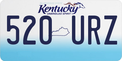 KY license plate 520URZ