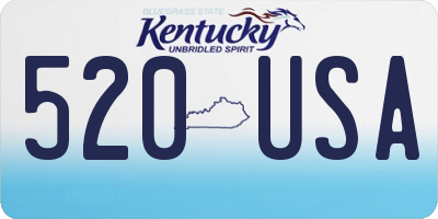 KY license plate 520USA