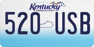 KY license plate 520USB