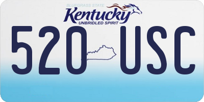 KY license plate 520USC