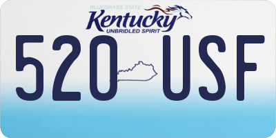 KY license plate 520USF